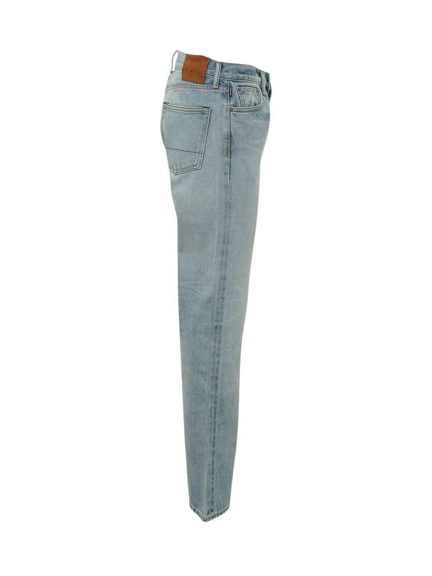 Tom Ford - straight leg denim trousers belt loop