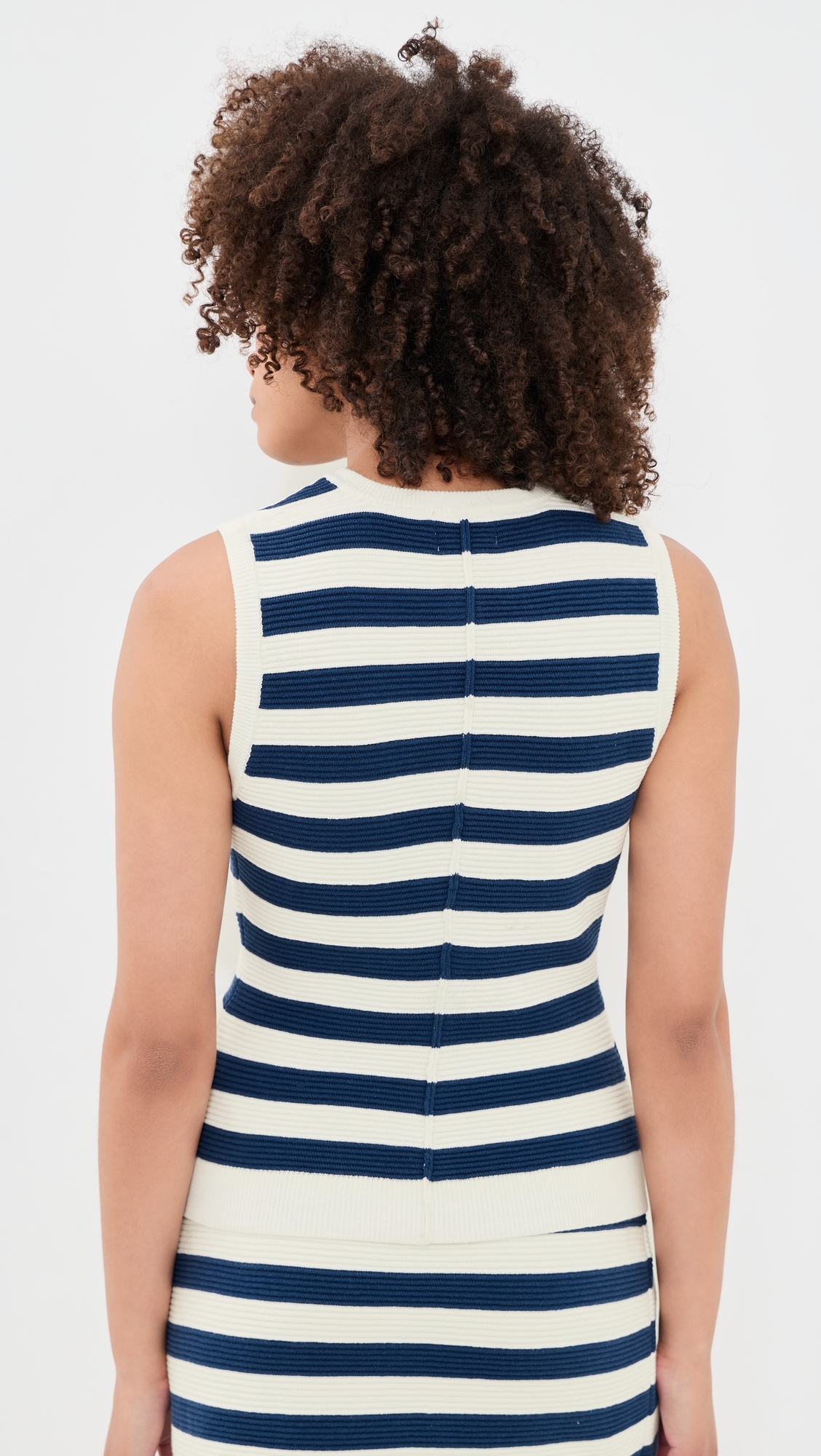 Devin Tank Navy Stripe Delight Knit