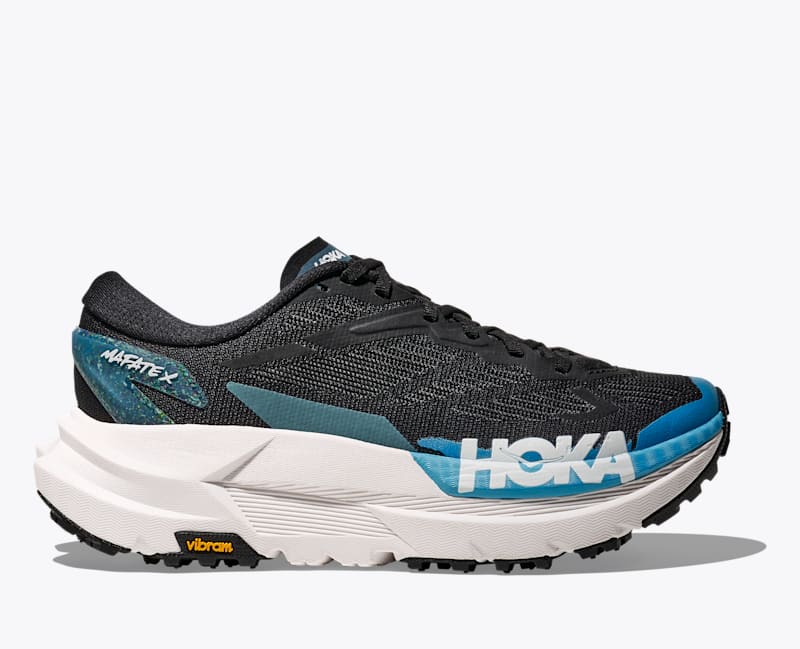 HOKA Women's Mafate X Shoes in Black/Skyward Blue
