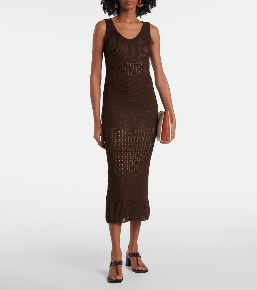 Valois knitted cotton-blend maxi dress