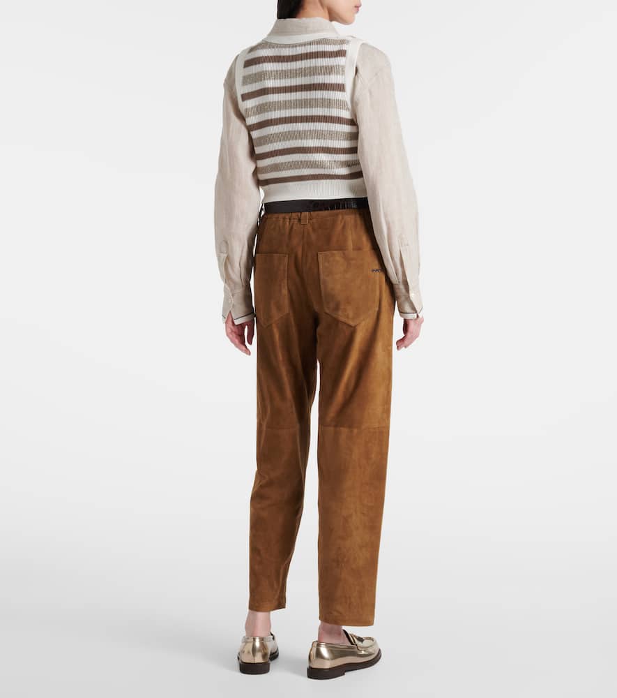 Striped cotton sweater vest