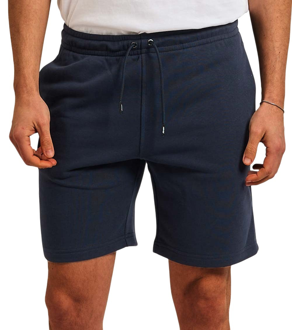 Navy Blue Solid Shorts