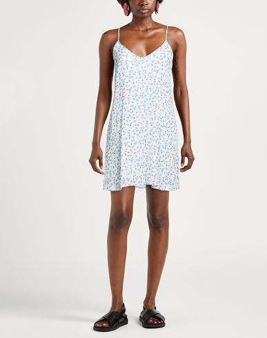 Woman Mini dress Sky blue Size S Viscose, Cotton, Silk