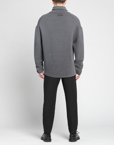 Man Turtleneck Grey Size XXL Merino Wool