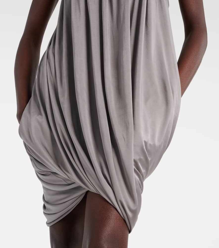 Draped jersey minidress
