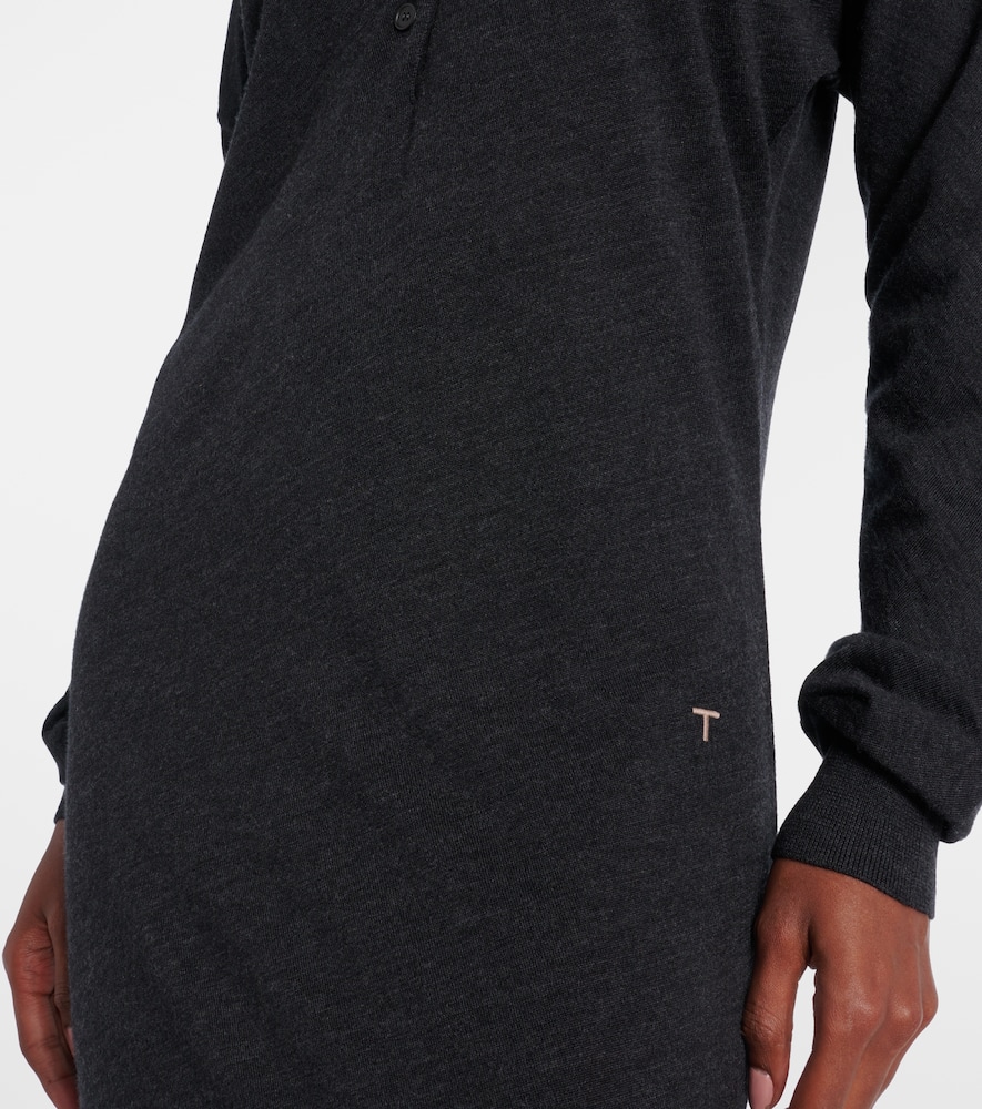Wool and silk polo dress