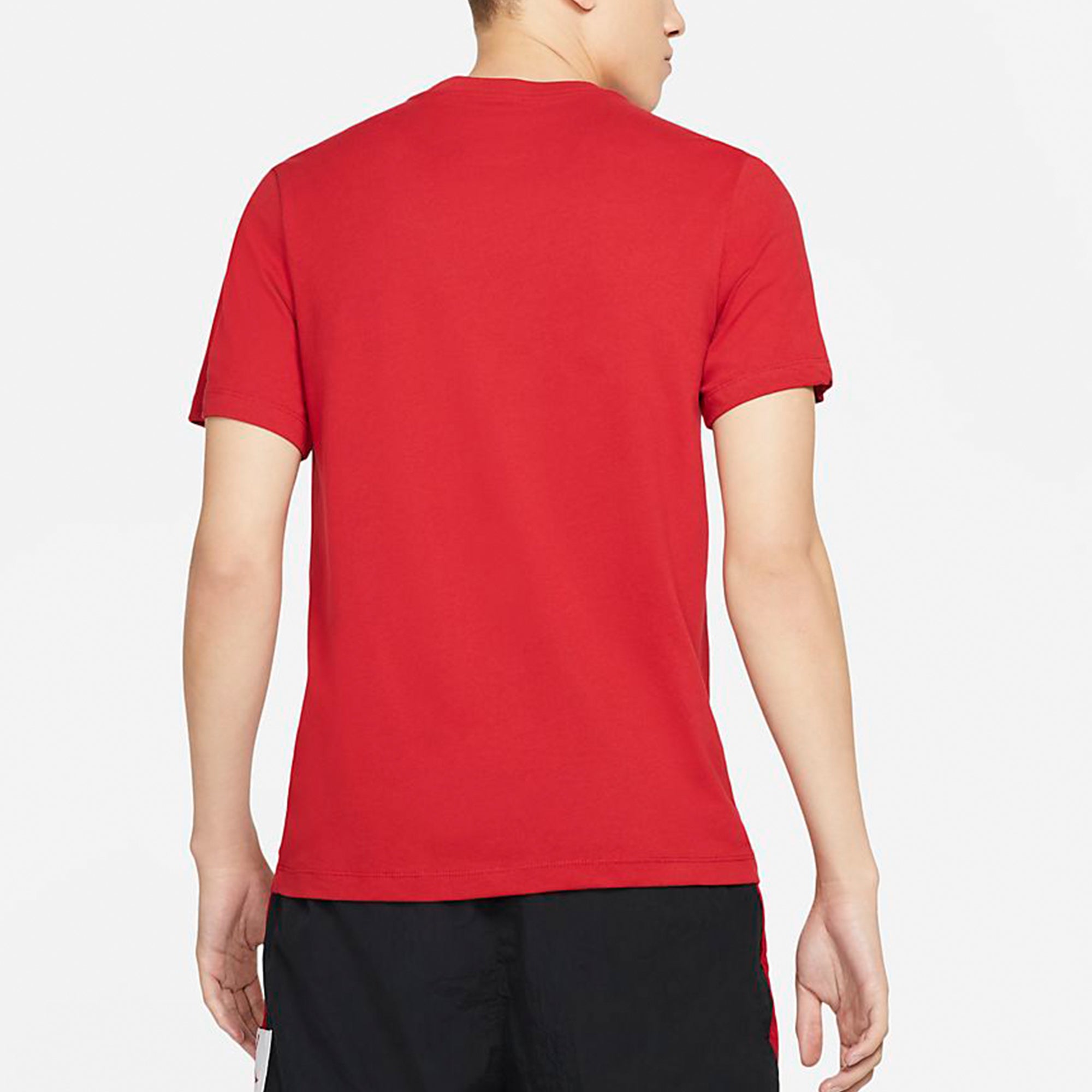 Air Jumpman Logo Printing Sports Quick Dry Round Neck Short Sleeve Red