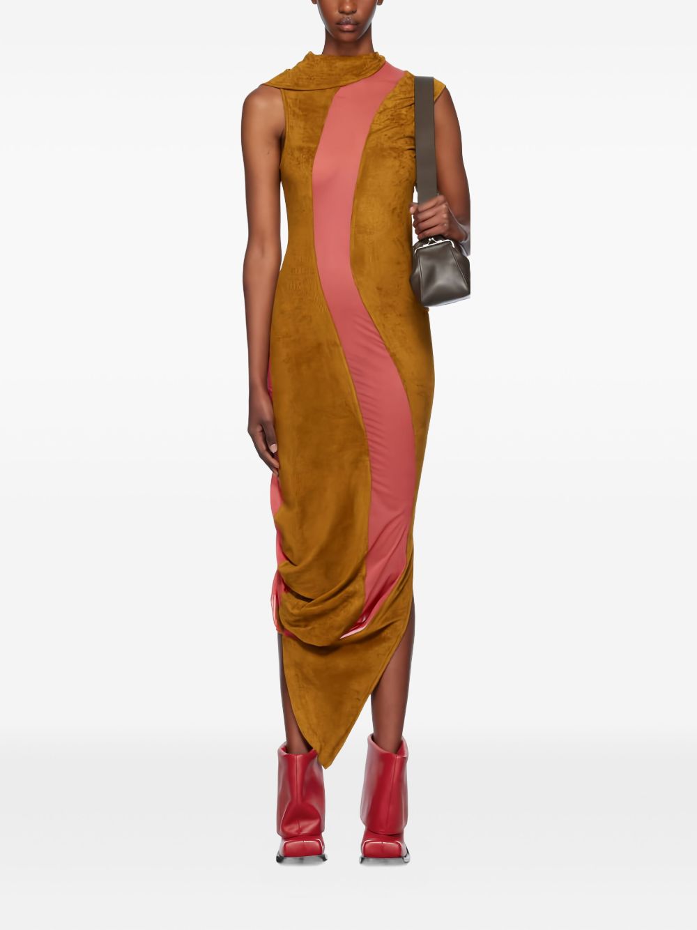 Kiko Kostadinov Pendle midi dress - Brown