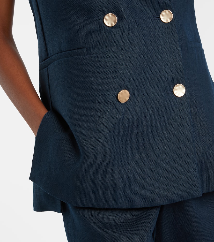 Bird linen vest
