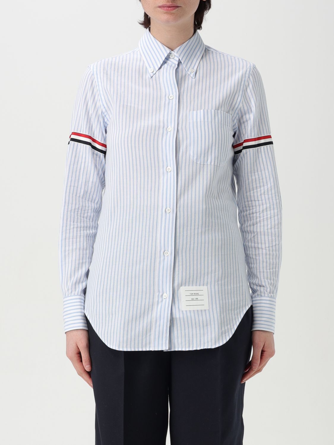 Striped cotton shirt - Blue