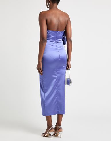 Woman Midi dress Lilac Size 4 Polyester, Elastane