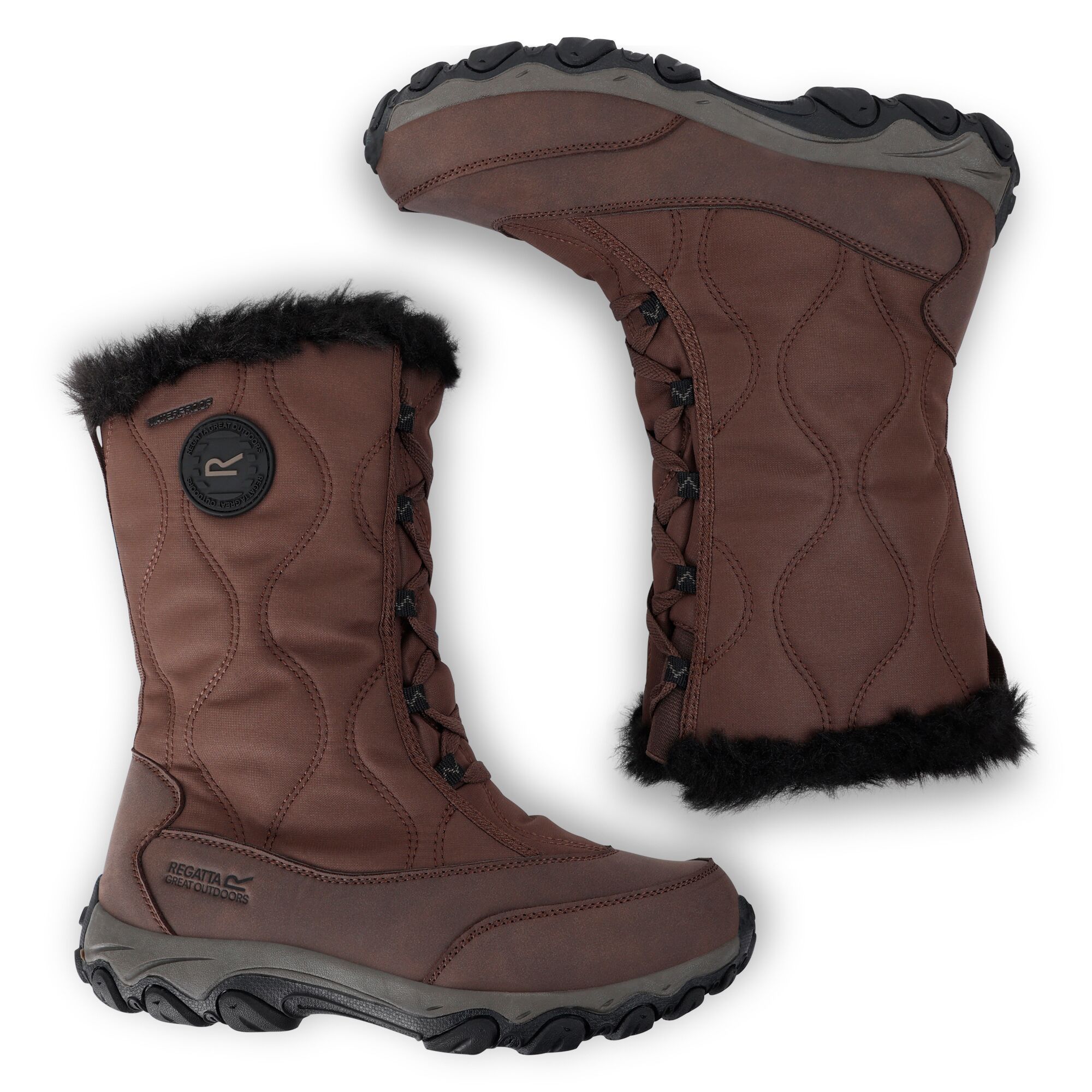 Regatta Kirkwood Waterproof Breathable Walking Boots In Brown