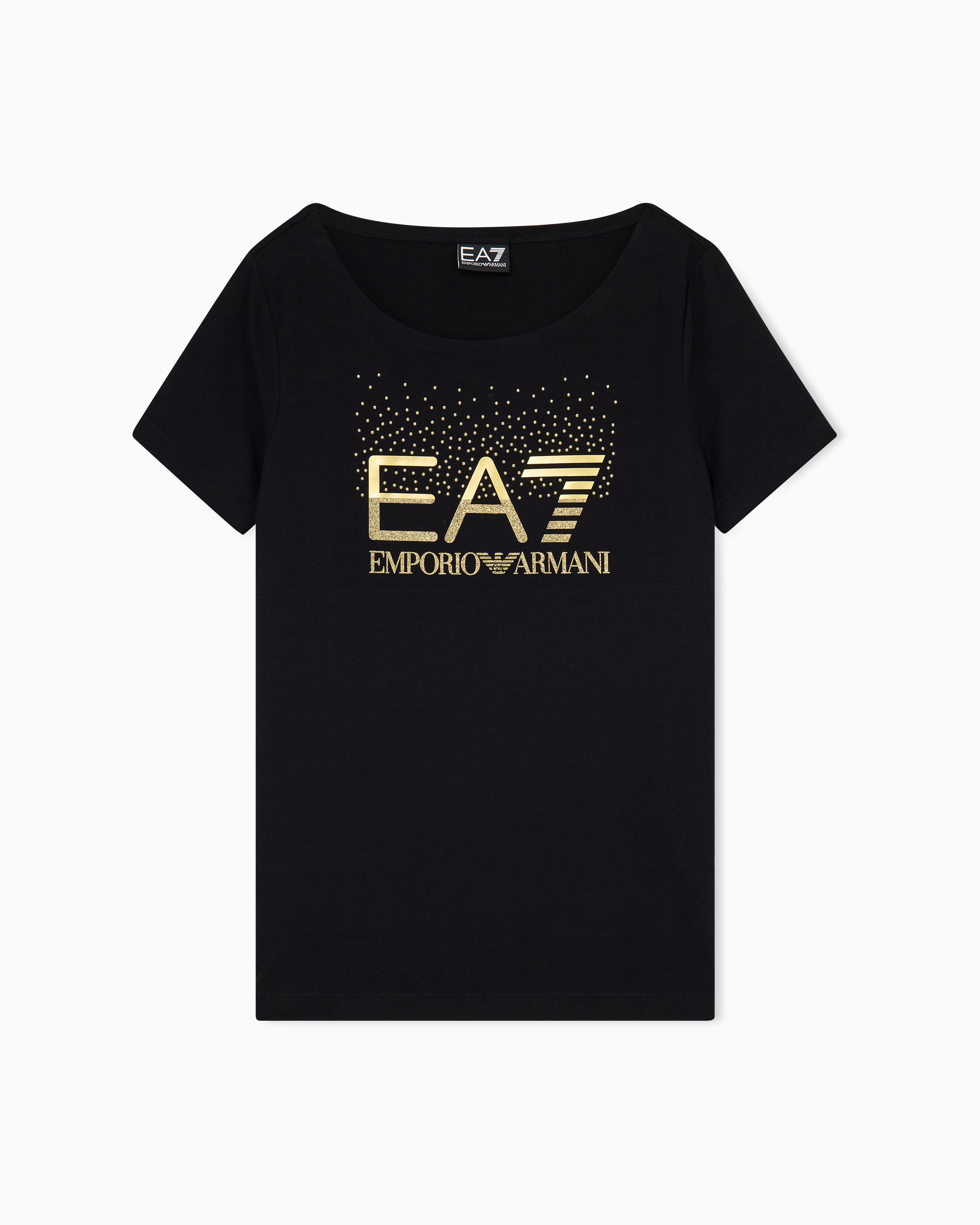Slim-fit t-shirt Logo Series in cotton with shiny studs