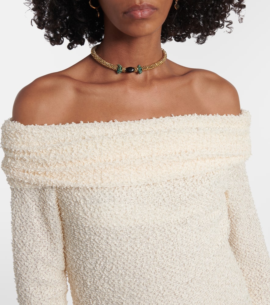 Ormany jersey bouclé maxi dress