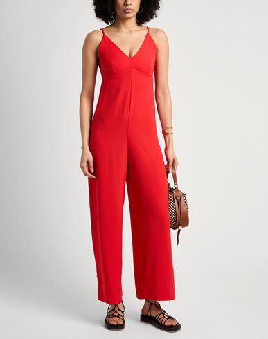 Woman Jumpsuit Red Size 8 Polyester, Viscose