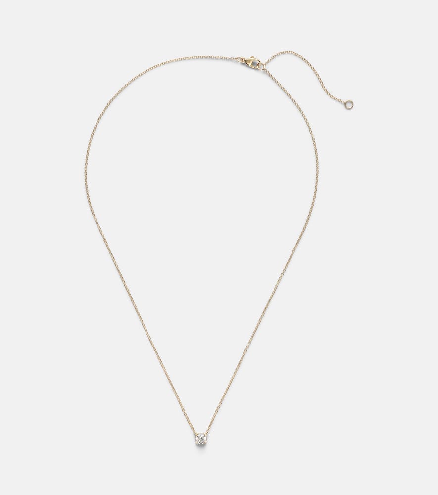 Essential 14kt gold necklace with diamonds