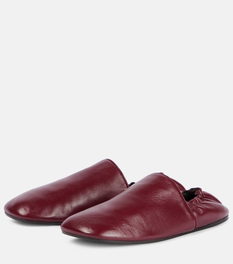 Khaite Banks leather slip-on shoes
