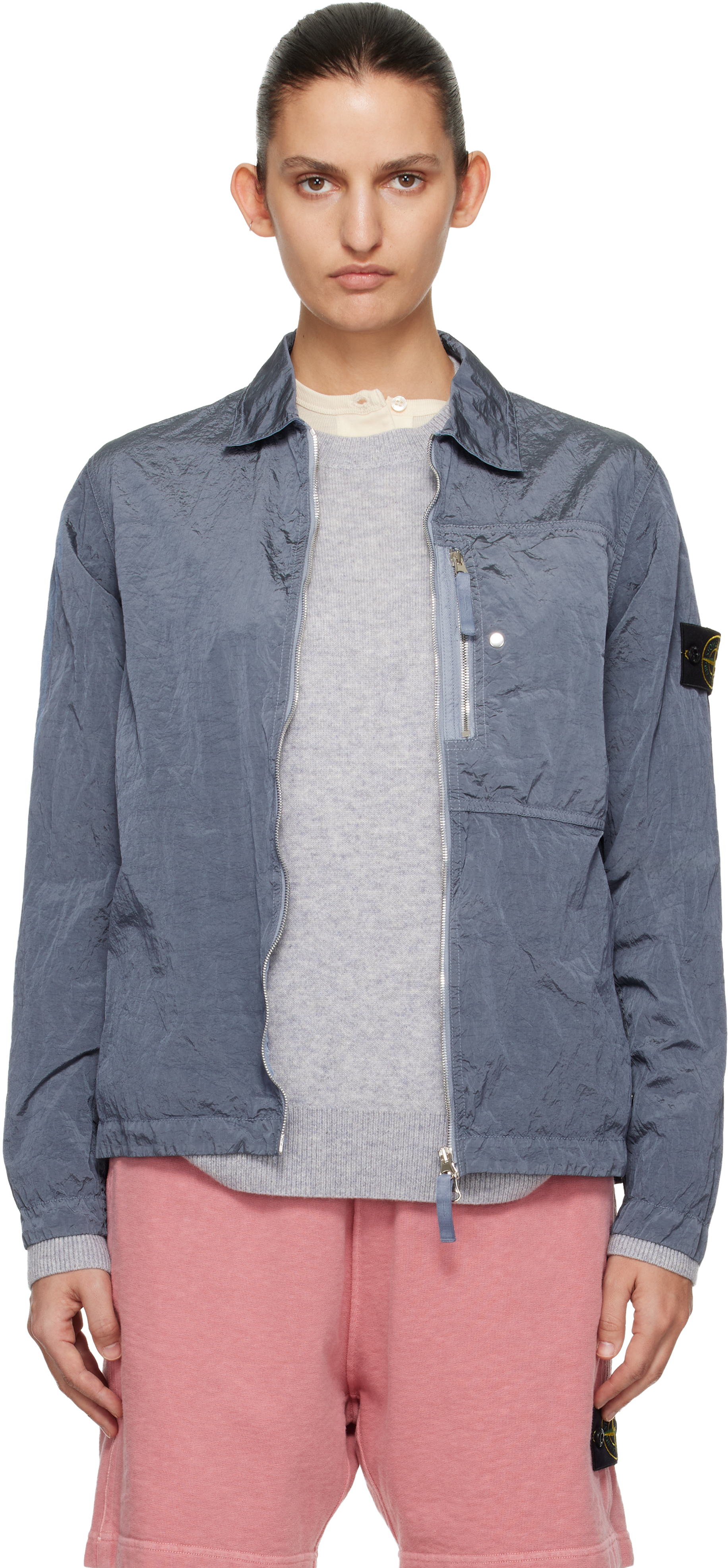 Blue 1200038 Nylon Metal ECONYL Overshirt