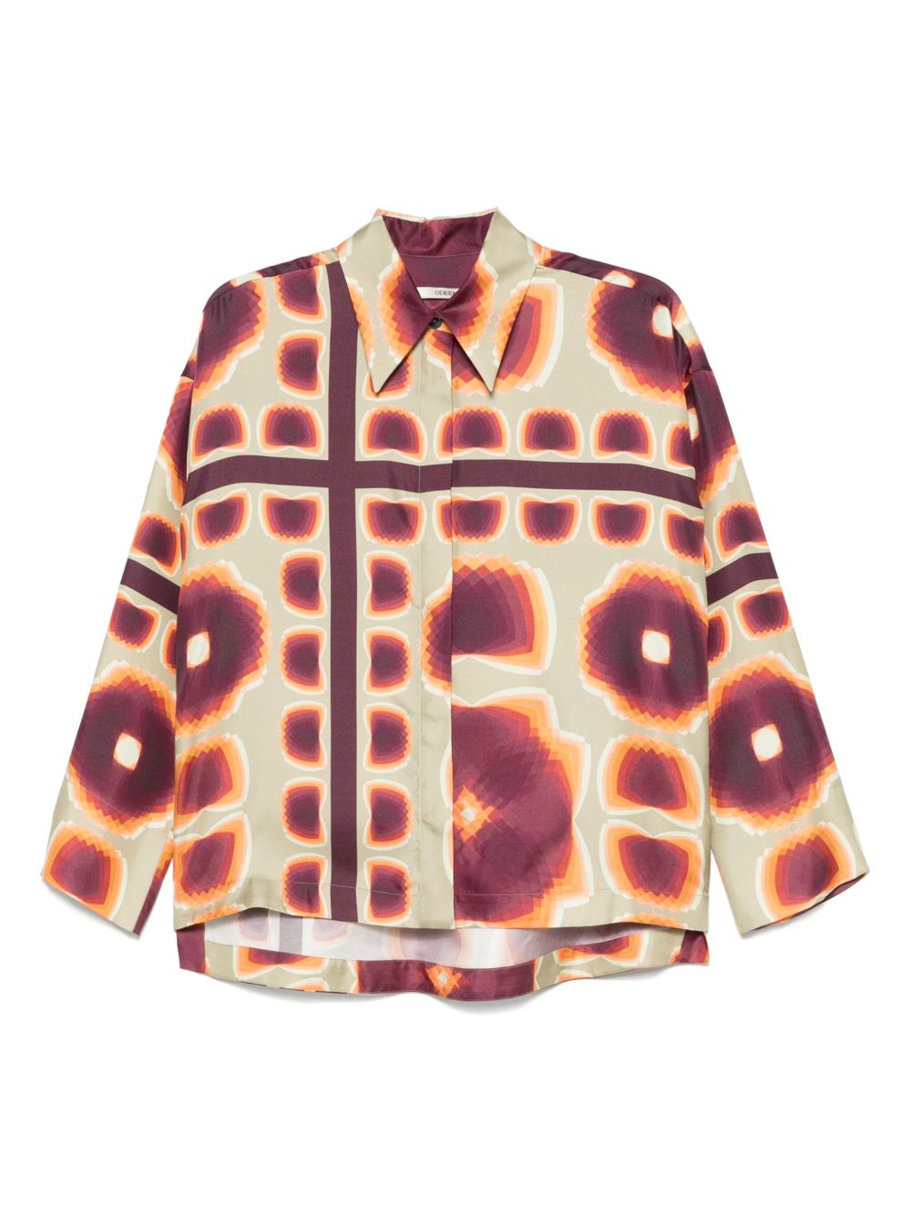 Odeeh graphic-print shirt - Neutrals