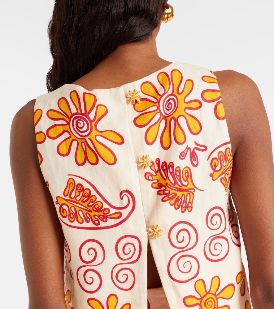 Avelino printed linen top