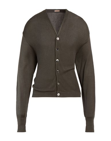 Man Cardigan Military green Size 3 Acrylic, Wool
