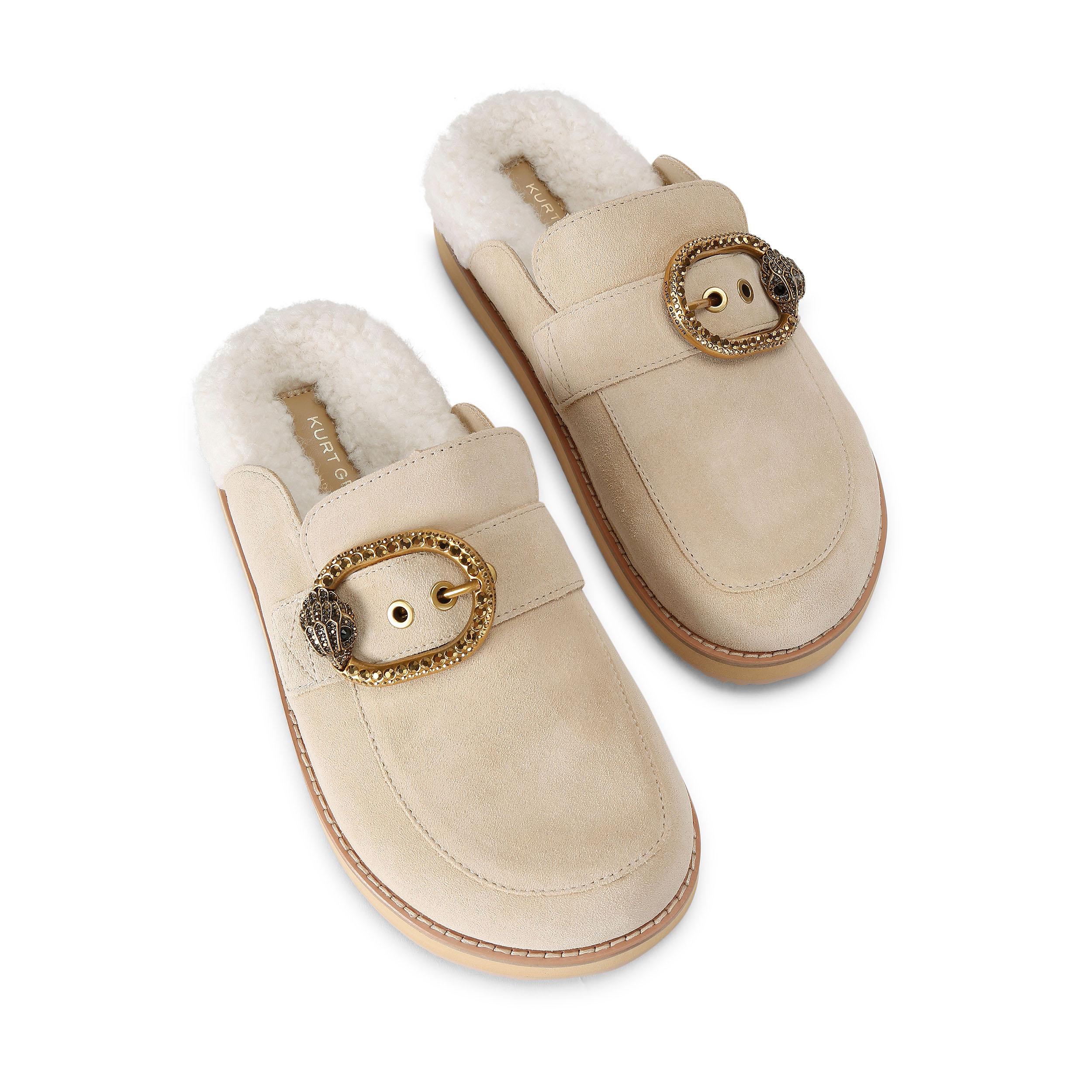 Kurt Geiger London Womens Suede Bromley Chunky Mule Mules - Taupe