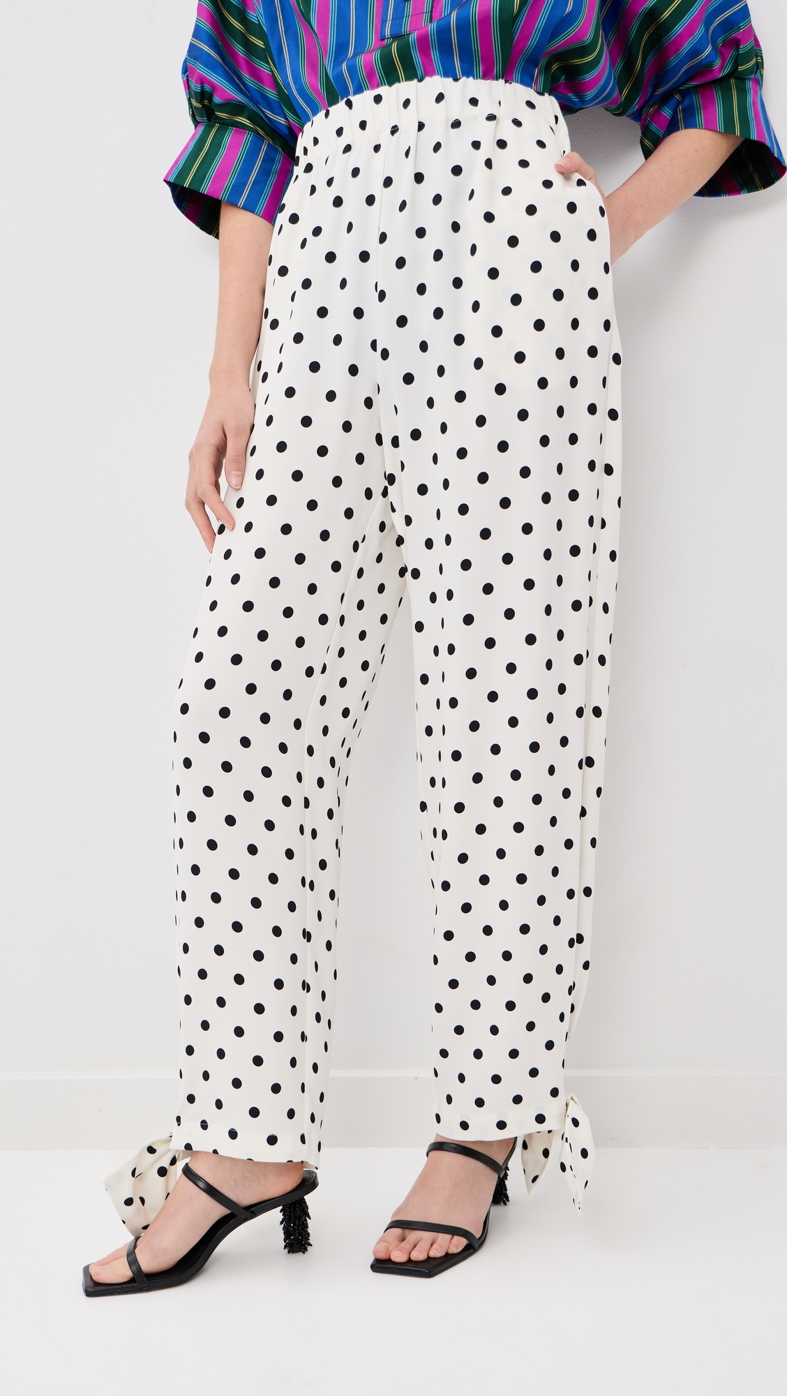 Coco Pants White Big Dots