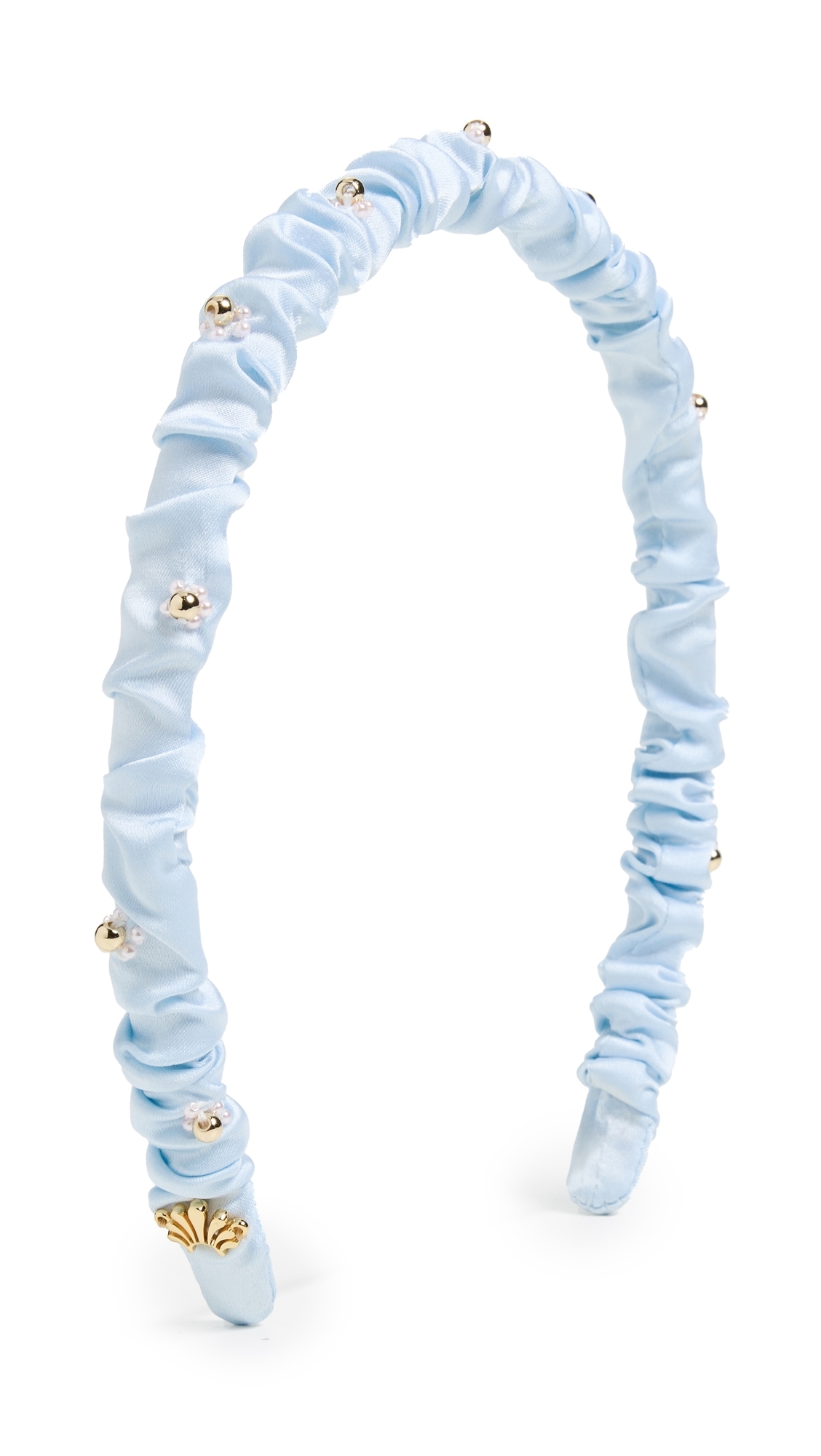 Lele Sadoughi Jessie Flower Headband Powder Blue One Size