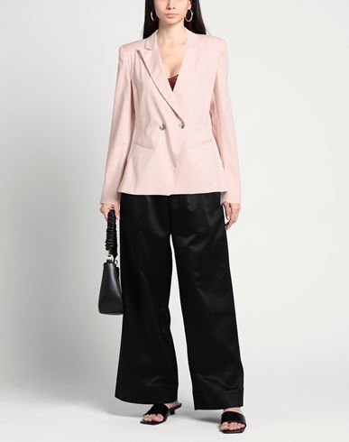 Woman Blazer Pink Size XL Cotton, Elastane