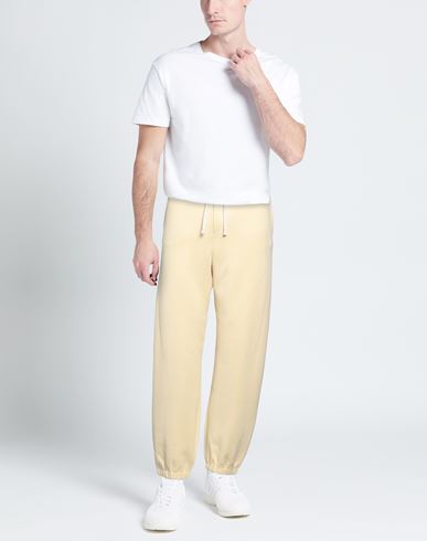 Man Pants Pastel yellow Size L Polyester, Elastane