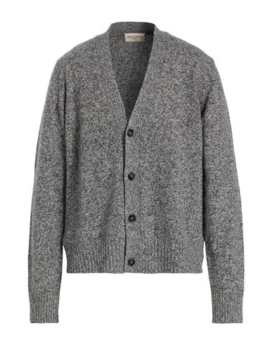 Officine Générale Man Cardigan Charcoal Size M Wool, Cashmere