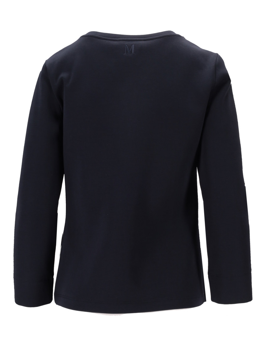 Navy Blue Solid Round Neck T-Shirt