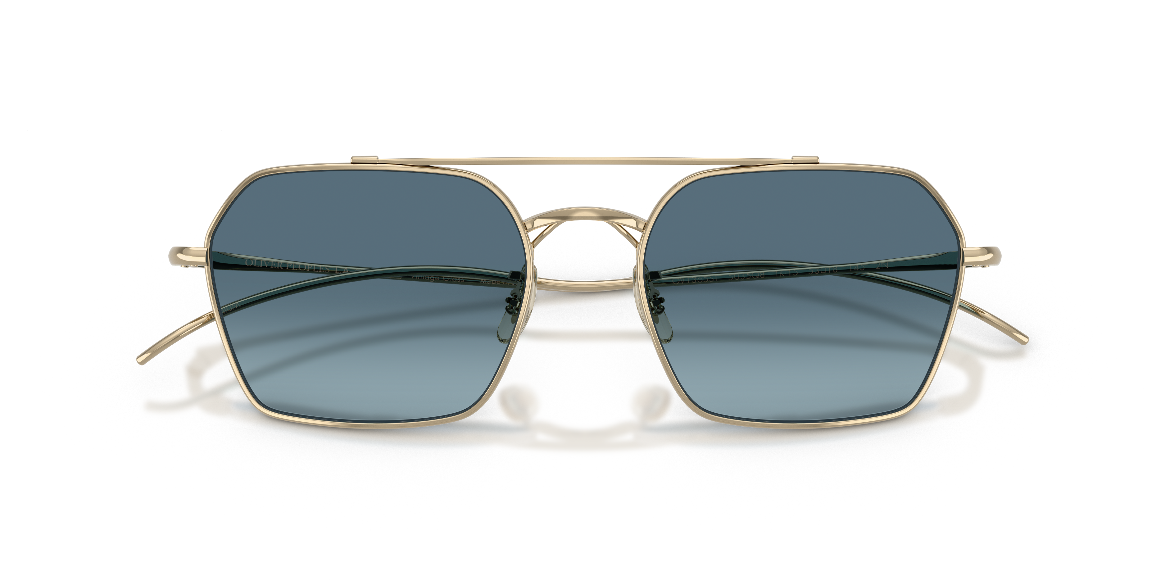 Oliver Peoples Unisex Oliver Peoples OV1365ST TK-15 5035Q8 Sunglasses Titanium Gold Blue Geometric Norma