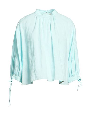 Woman Top Sky blue Size 4 Linen