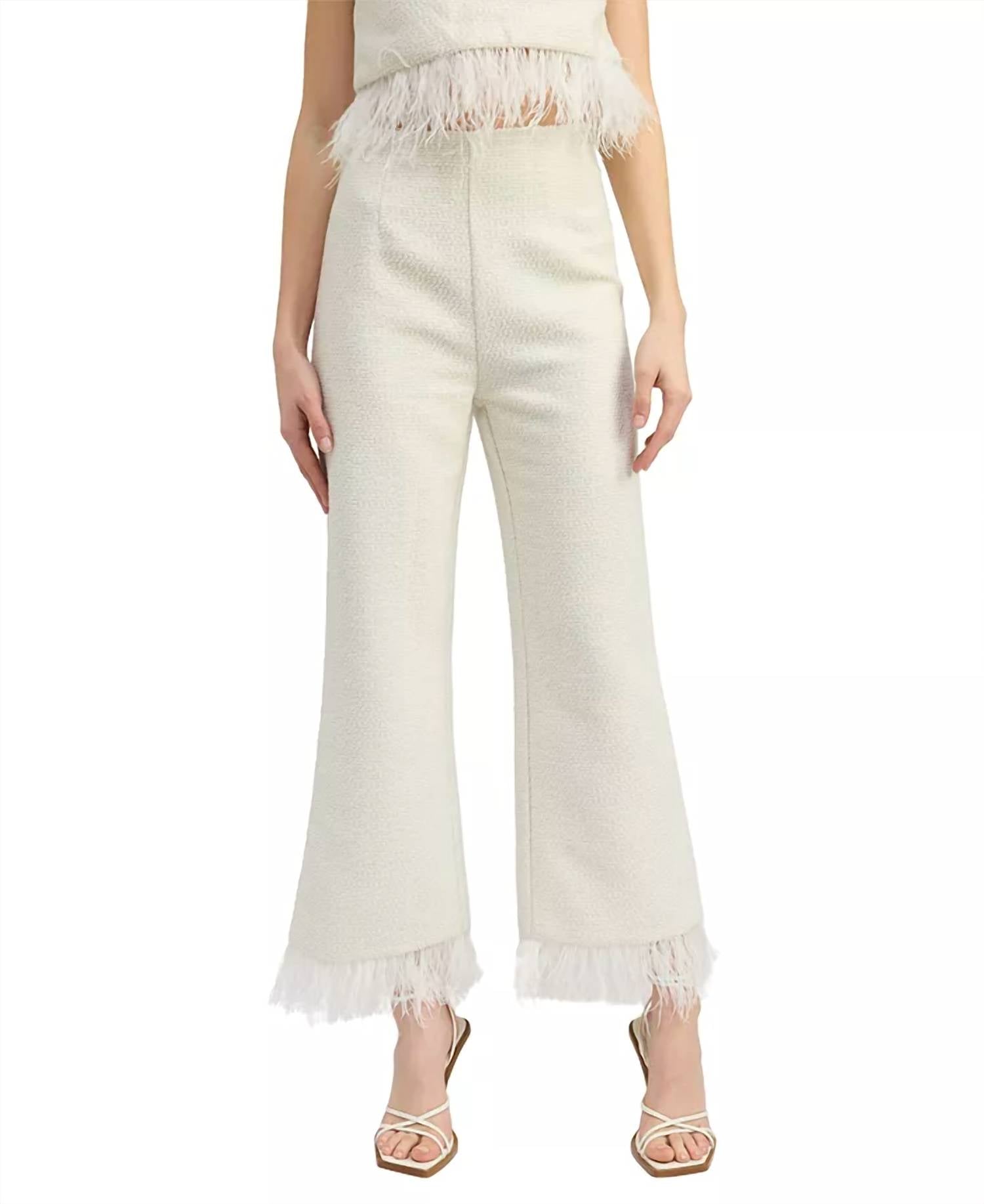 Arden Pant In Ivory Gold