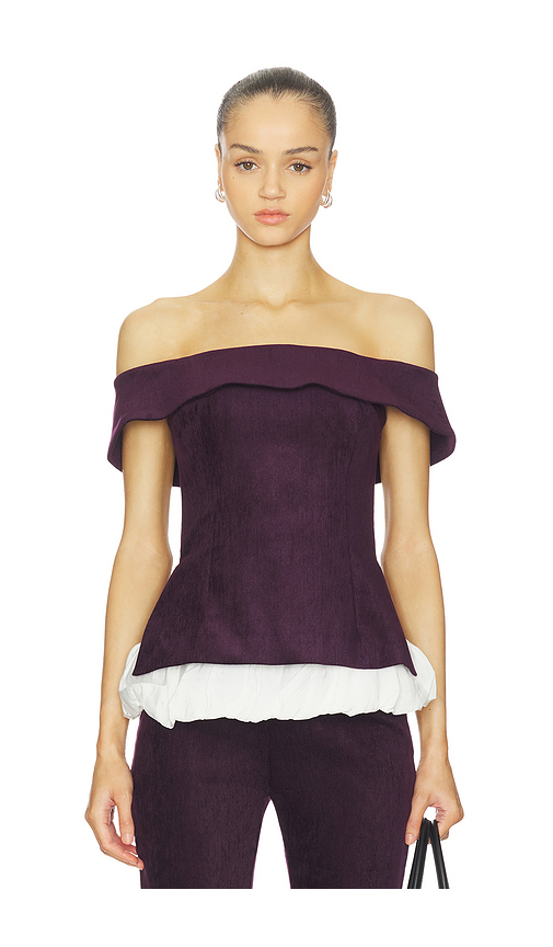 Maude Club Ivy Top in Purple. - S also in L