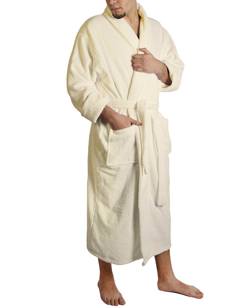Dnu Men's Turkish Cotton Terry Ultra-Plush And Absorbent Long Bathrobe