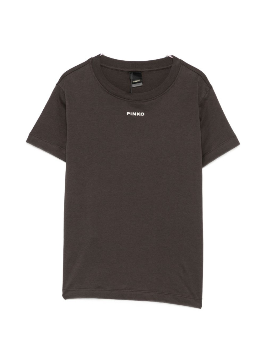 Brown Logo Crew Neck T-Shirt