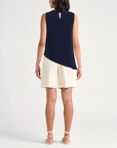 Woman Top Navy Size M Polyester, Polyurethane