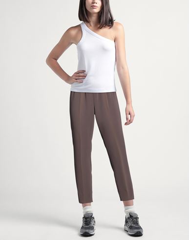 Woman Pants Dark brown Size 10 Triacetate, Polyester