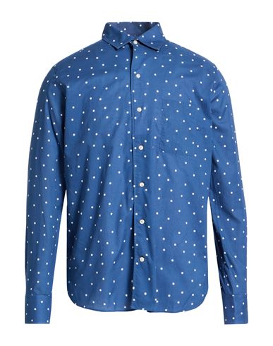 Man Shirt Slate blue Size 16 Cotton