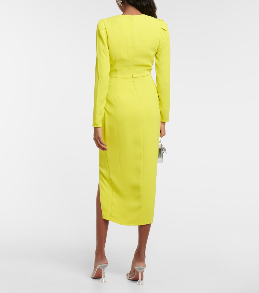 Self-Portrait Ruched crêpe midi dress
