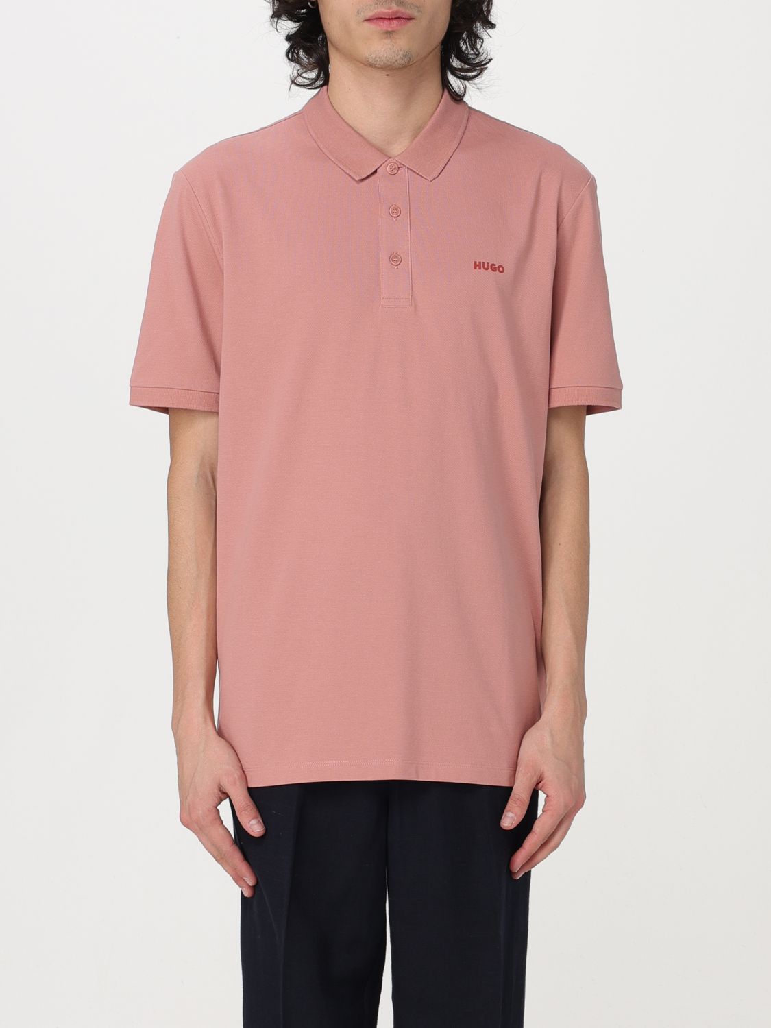 Polo Shirt Men color Pink