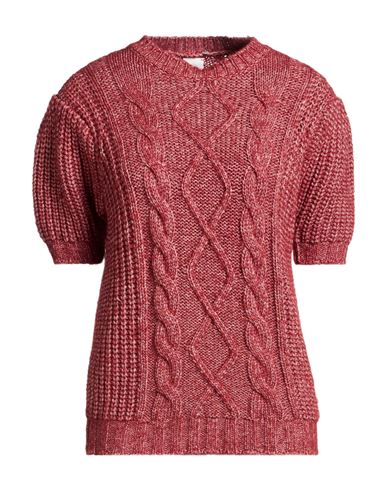 Woman Sweater Brick Size M Alpaca wool, Cotton