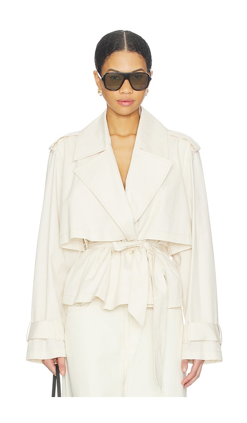 Joe's Jeans Liz Cropped Trench Coat in Tan. -  XL also in