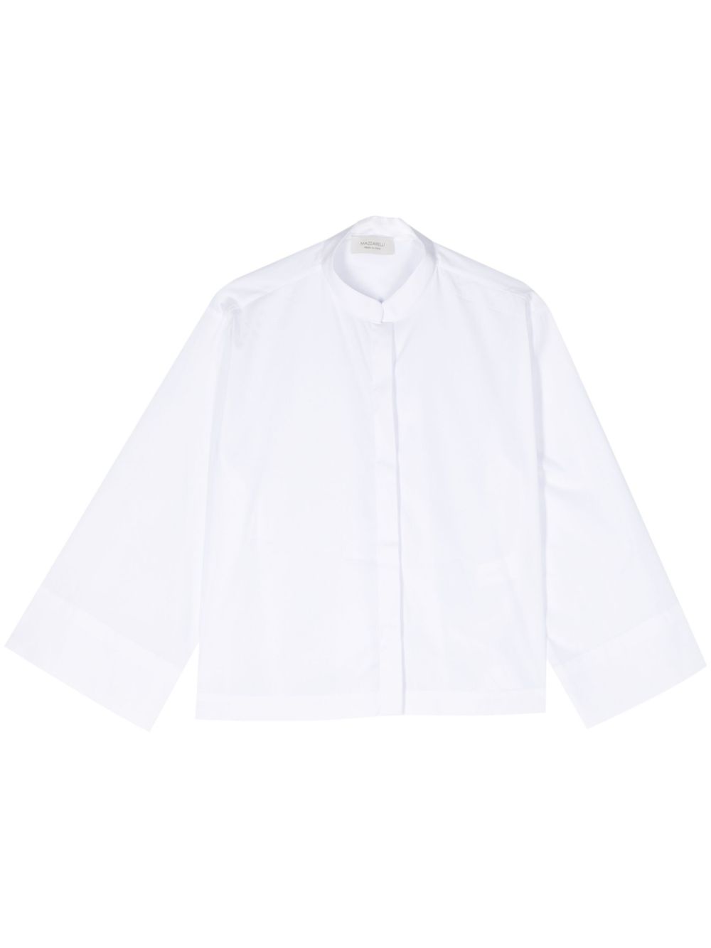 Band-collar shirt - White