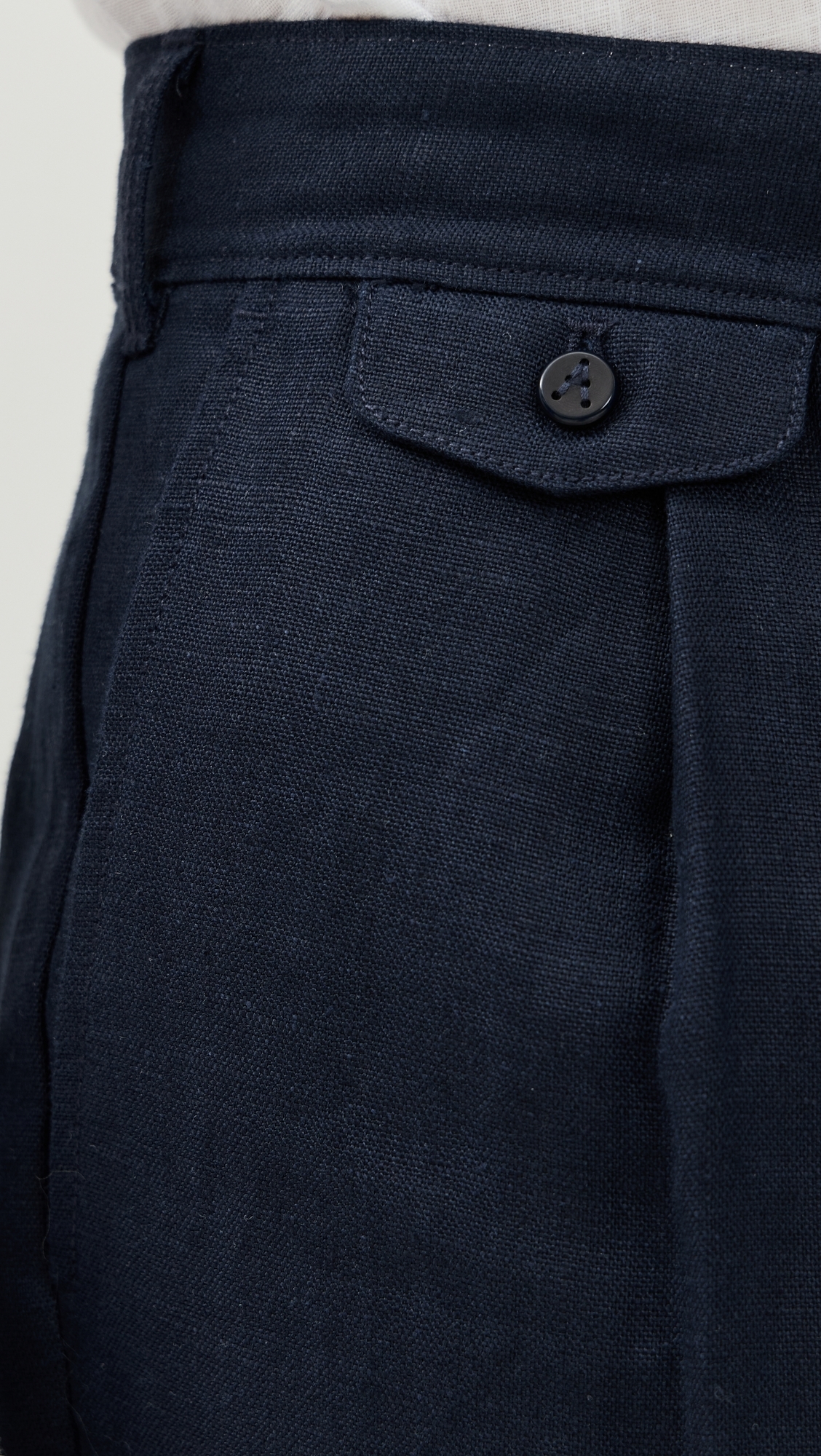 Alex Mill Standard Pleated Pants In Linen Navy