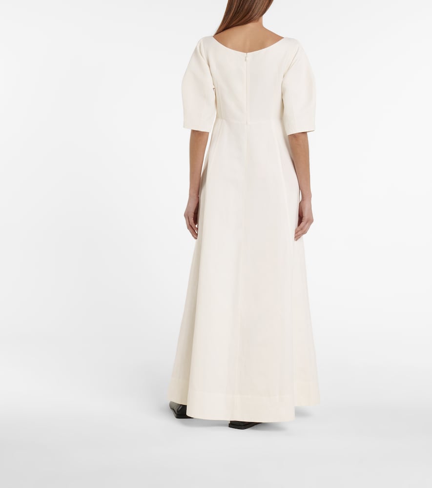 Exclusive to Mytheresa - Linen and cotton-blend midi dress