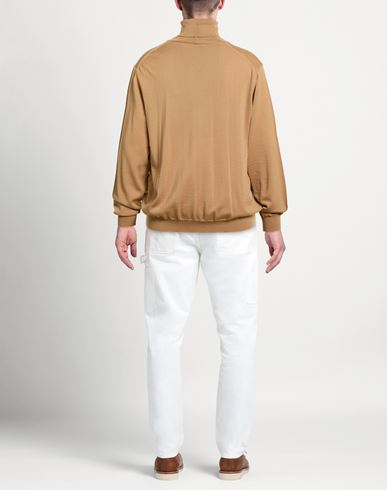 Man Turtleneck Beige Size 46 Merino Wool