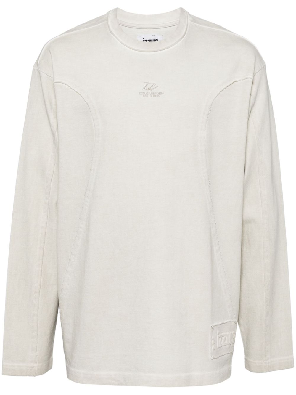 Embroidered logo shirt - Neutrals
